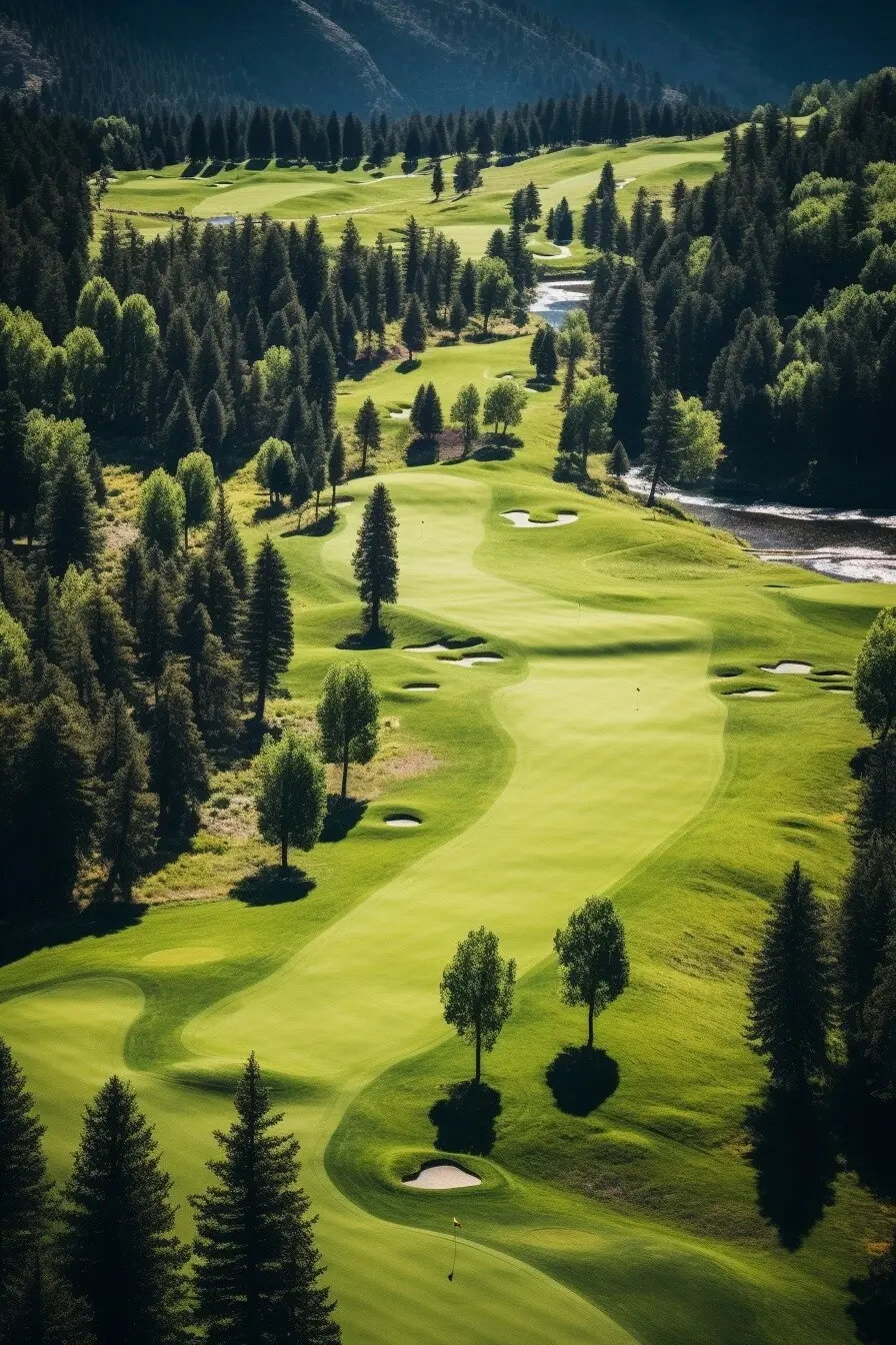 Hermoso paisaje de campo de golf