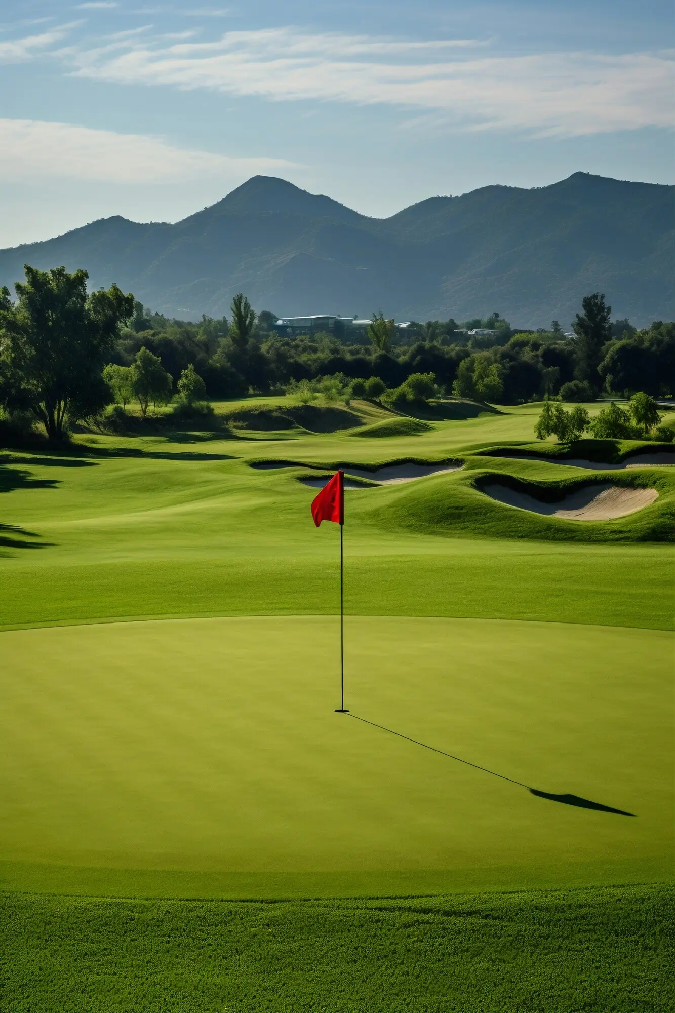 Bandera en un campo de golf