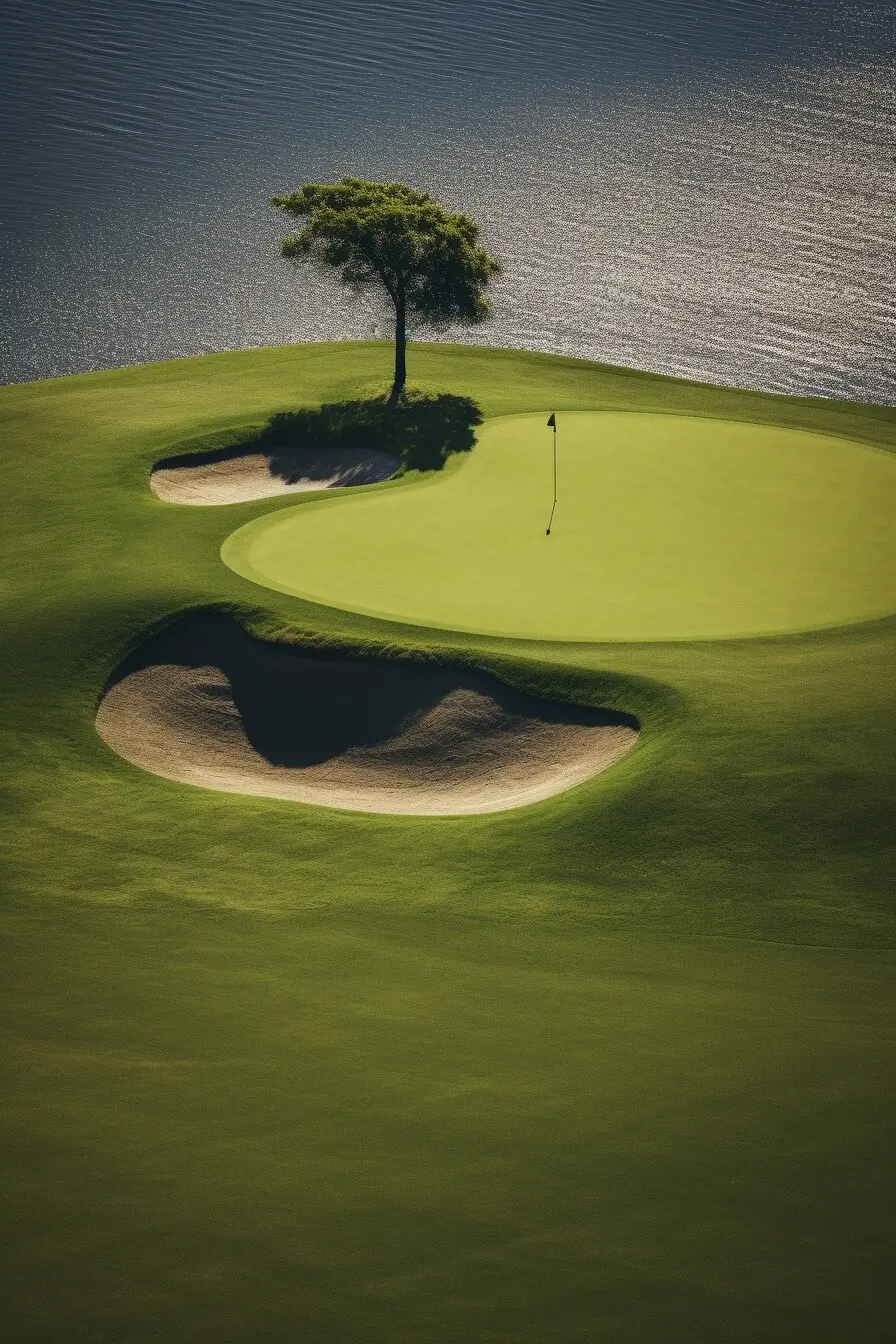 Hermoso paisaje de un campo de golf
